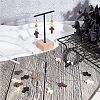 80Pcs 4 Colors Cross Wooden Pendants DIY-NB0007-52-6