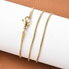 Ion Plating(IP) 304 Stainless Steel Snake Chains Necklaces LS-NJEW-O058-22G-3