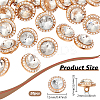 20Pcs 1-Hole Flat Round Zinc Alloy Rhinestones Buttons ALRI-NB0001-20B-2