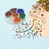 7 Colors Glass Round Seed Beads SEED-YW0001-24C-02-7
