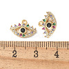 Brass Micro Pave Clear Cubic Zirconia Pendants KK-Q031-47G-06-3