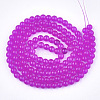 Baking Paint Imitation Jade Glass Round Bead Strands DGLA-Q021-6mm-04-2