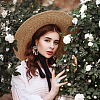 4Pcs 4 Colors Resin Plain Wide Dome Finger Rings Set for Women RJEW-AN0001-10-2