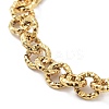 Ion Plating(IP) 304 Stainless Steel Textured Rolo Chain Bracelet BJEW-K226-02G-2