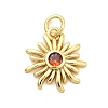 Sun Brass Micro Pave Cubic Zirconia Pendants KK-C134-11G-06-1