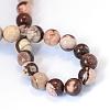 Natural Zebra Jasper Round Bead Strands G-E334-4mm-12-3