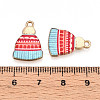 Winter Theme Printed Alloy Pendants PALLOY-H127-03G-03-2