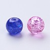 Baking Paint Crackle Glass Beads DGLA-X0006-8mm-06-3