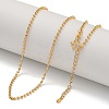 Brass Ball Chain Necklaces for Women NJEW-U011-07G-1