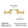304 Stainless Steel Dog Stud Earrings for Women UX9475-6