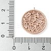 Brass Micro Pave Cubic Zirconia Pendants KK-C086-01RG-3