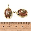 Synthetic Goldstone Oval Pendants G-K371-01G-06-3