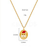Christmas 304 Stainless Steel Enamel Pendant Necklaces FS-WGDAA96-10-1