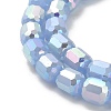Imitation Jade Glass Beads Strands EGLA-D030-05B-3