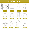 DIY 304 Stainless Steel Geometry Dangle Earrings Making Kit DIY-DR0001-37-2