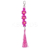 Polyester and Spandex Cord Woven Flower Keychains KEYC-JKC00919-4