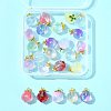 24Pcs 9 Colors Glass Pendants GLAA-FS0002-43-7