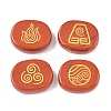 4Pcs 4 Styles Natural Red Jasper Display Decorations G-F786-02B-03-1