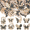 32Pcs 8 Styles Alloy Enamel Pendants ALRI-SC0001-52-1