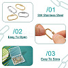10Pcs 2 Colors Ion Plating(IP) 304 Stainless Steel Screw Carabiner Lock Charms FIND-TA0005-44-5