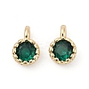 Brass Pave Cubic Zirconia Pendants KK-H204-03KCG-06-1