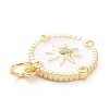 Brass Micro Pave Cubic Zirconia Pendants ZIRC-P200-14C-G-2
