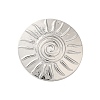 Big Flat Round with Sun Alloy Open Cuff Rings for Women RJEW-U006-04P-3