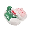 Animal Christmas Socking Theme Opaque Resin Decoden Cabochons RESI-S397-03F-2