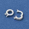 Rack Plating Brass Micro Pave Clear Cubic Zirconia Enhancer Shortener Bails KK-F883-12S-2