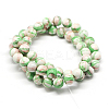 Dyed Round Synthetic Gemstone Ocean White Jade Beads Strands G-F085-10mm-05-2