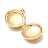 Brass Flat Round Locket Pendants KK-D431-028B-G-2