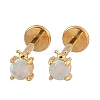 304 Stainless Steel Synthetic Opal Stud Earrings EJEW-B143-01G-01-4