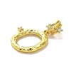 Rack Plating Brass Micro Pave Cubic Zirconia European Dangle Charms KK-L210-015G-O-2