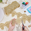 10 Yards Polyester Flower Lace Ribbon OCOR-WH0101-186-3