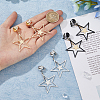 3 Pairs 3 Colors Brass Clip-on Earrings EJEW-FI0002-71-4