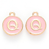 Golden Plated Alloy Enamel Charms X-ENAM-S118-07Q-1