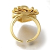 Rack Plating Brass Clear Cubic Zirconia Open Cuff Rings RJEW-S411-01G-04-3