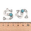Synthetic Turquoise & Alloy Pendants PALLOY-H146-01AS-S-3