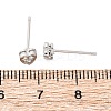Clear Cubic Zirconia Heart Stud Earrings EJEW-K093-24P-3