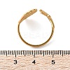 304 Stainless Steel Starfish & Shell Open Cuff Rings for Women RJEW-C095-09G-5