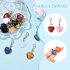 15Pcs Heart Natural & Synthetic Mixed Stone Pendant Decorations HJEW-YW00170-2