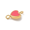 Ion Plating(IP) 304 Stainless Steel Enamel Heart Connector Charms STAS-G351-08G-03-2