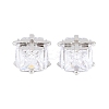 Brass Clear Cubic Zirconia Beads KK-B186-21C-P-1