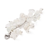 Natural Rainbow Moonstone & Opalite Chip Beaded Pendant Decorations HJEW-JM01234-04-3
