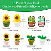 16Pcs 8 Styles Food Grade Eco-Friendly Silicone Beads SIL-CJ0001-58-2