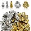 50Pcs 5 Styles Apetalous Alloy Bead Cone FIND-YW0006-39-1