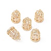 Brass Micro Pave Cubic Zirconia Pendants X-ZIRC-P100-01G-3