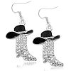 Alloy Rhinestone Dangle Earrings FS-WG4606E-08-1