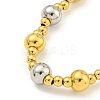 304 Stainless Steel & 201 Stainless Steel Round Beaded Necklaces for Women NJEW-G144-04B-GP-2