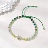 Dyed Natural Malaysia Jade Rondelle Beaded Braided Bead Bracelets BJEW-JB13395-03-1